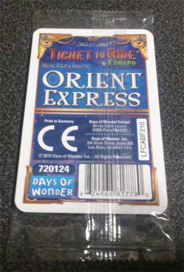 Verpakking mini uitbreiding Ticket to ride Orient Express